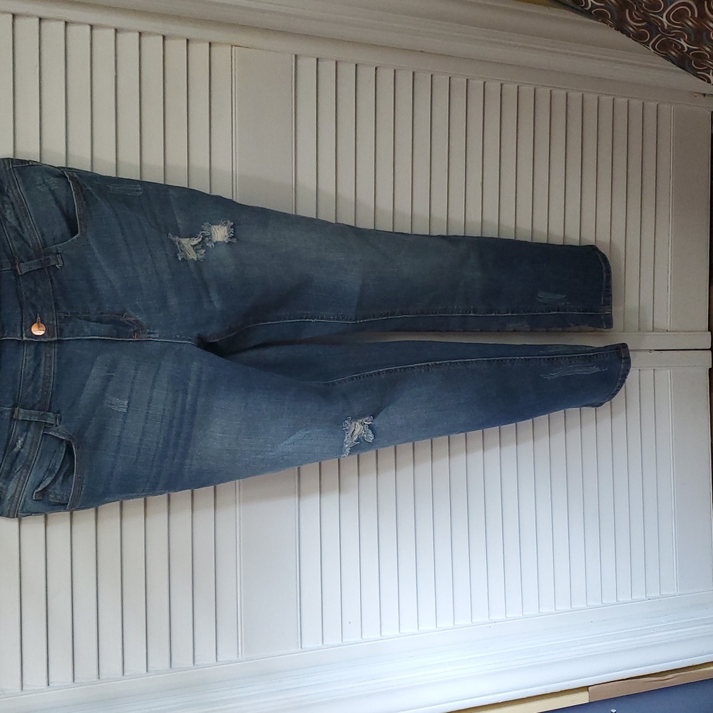 Denim Overalls W/ Rose Gold Hardware. - Picture 5 of 10